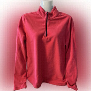 EVERLAST Sport  Women's 1/4 Zip Long Sleeve Pink Pullover (Size XL)